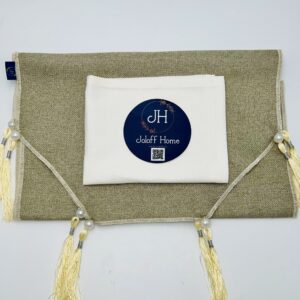 JH111- SET CHEMIN DE TABLE /SERVIETTE LIN